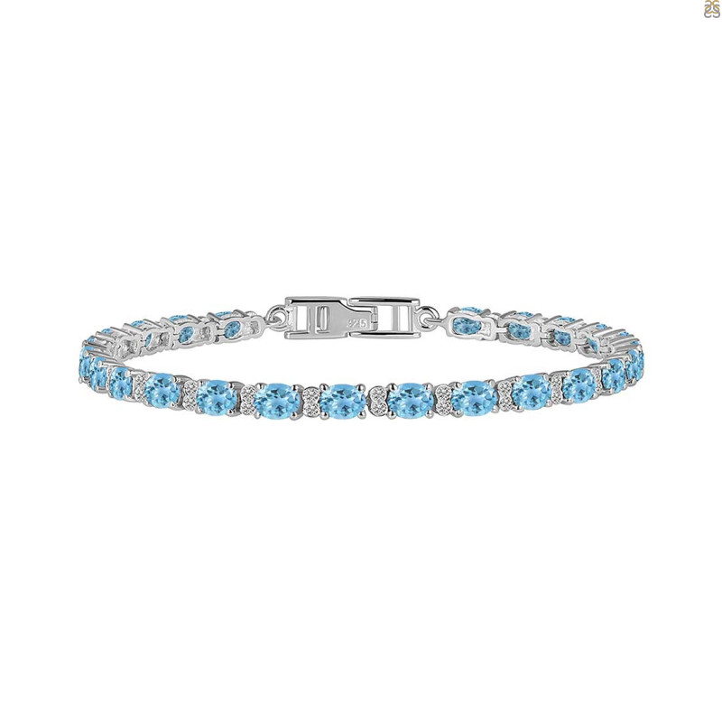Blue Topaz Bracelet BTZ-RDB-112.