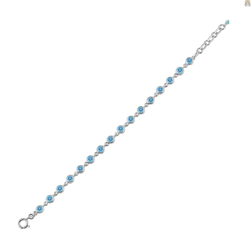 Blue Topaz Bracelet BTZ-RDB-118-CUT.