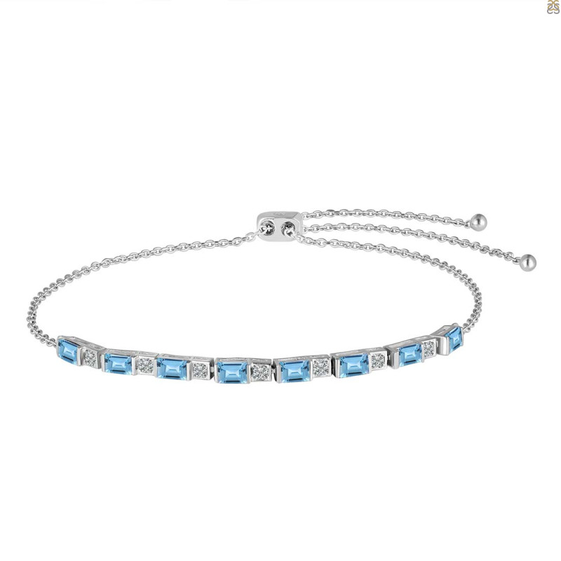 Blue Topaz Bracelet BTZ-RDB-130.