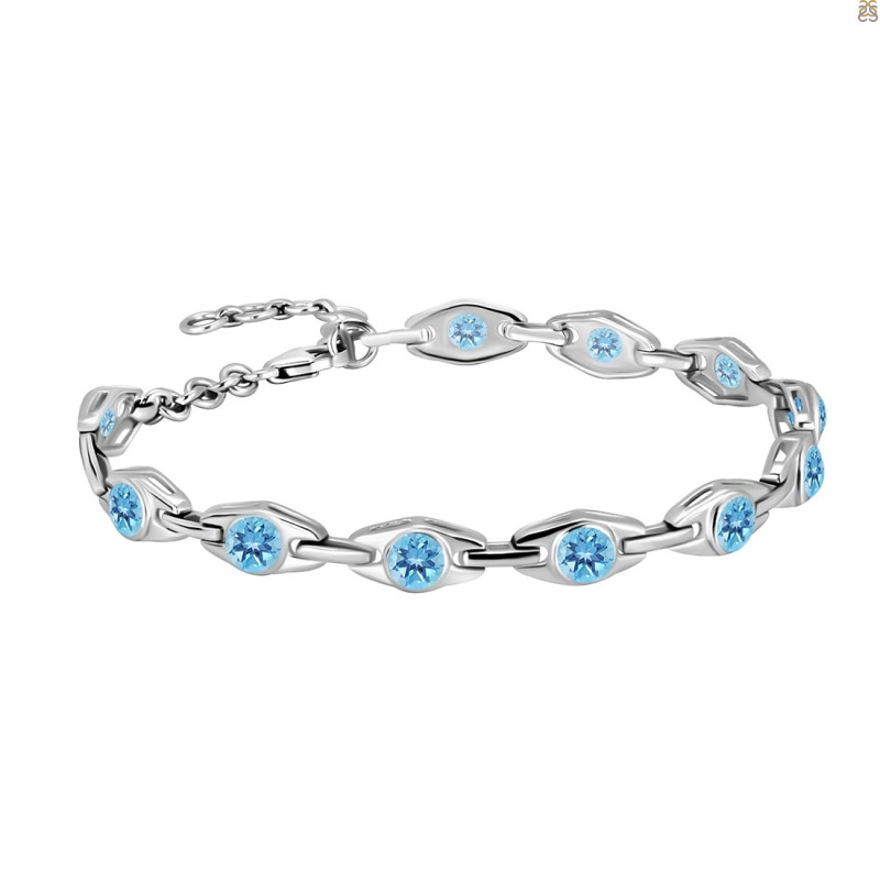 Blue Topaz Bracelet BTZ-RDB-2-A.