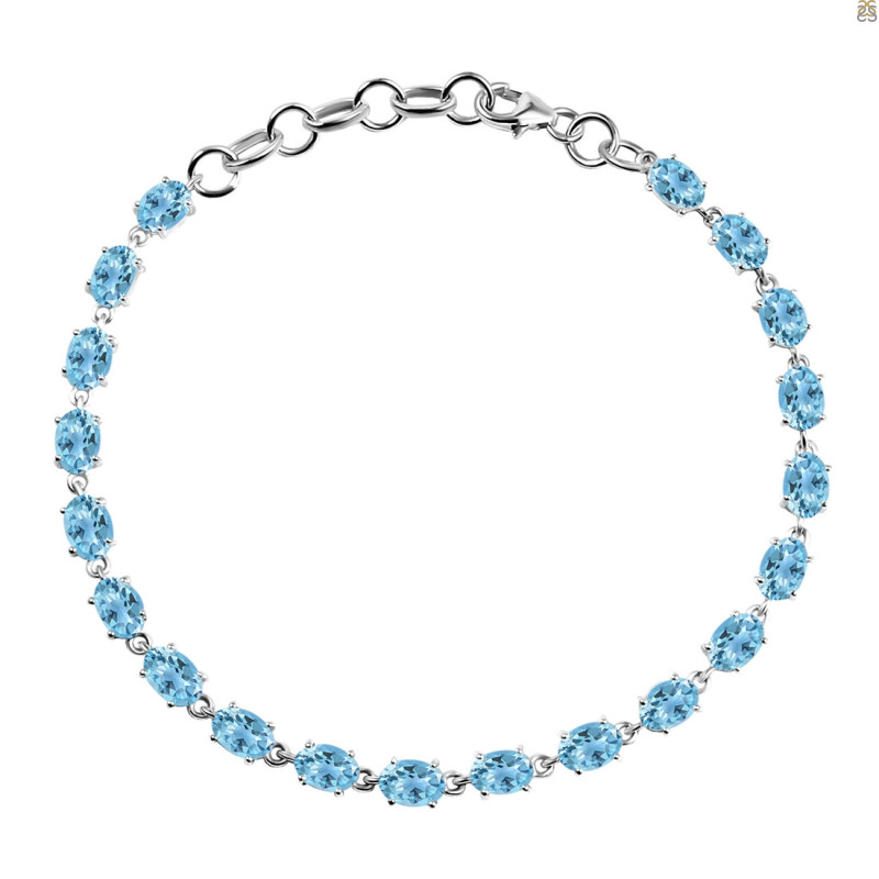 Blue Topaz Bracelet BTZ-RDB-71-CUT.