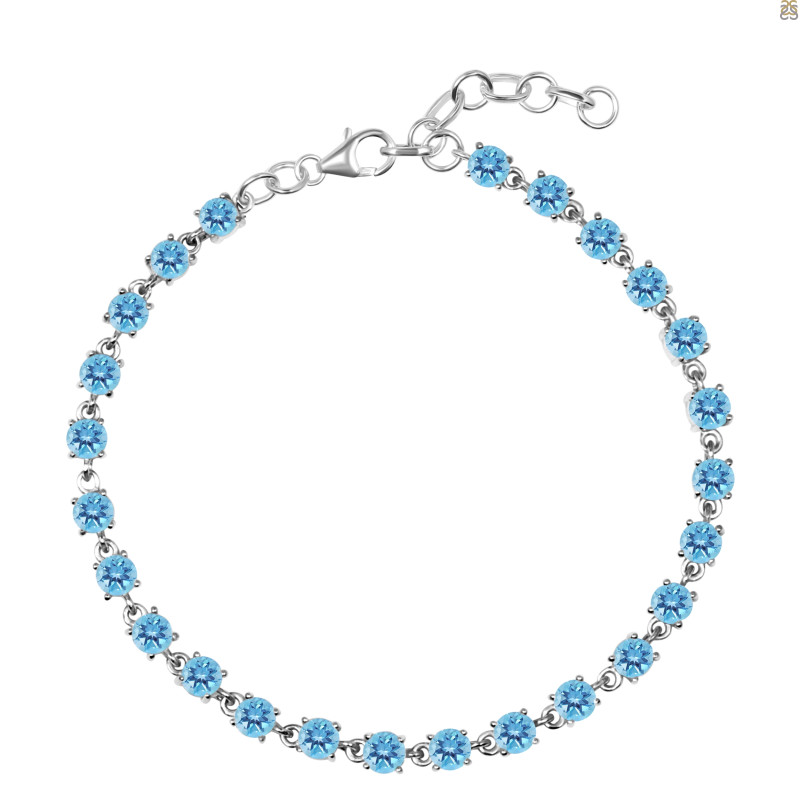 Blue Topaz Bracelet BTZ-RDB-75-CUT.