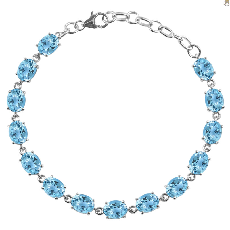 Blue Topaz Bracelet BTZ-RDB-82.