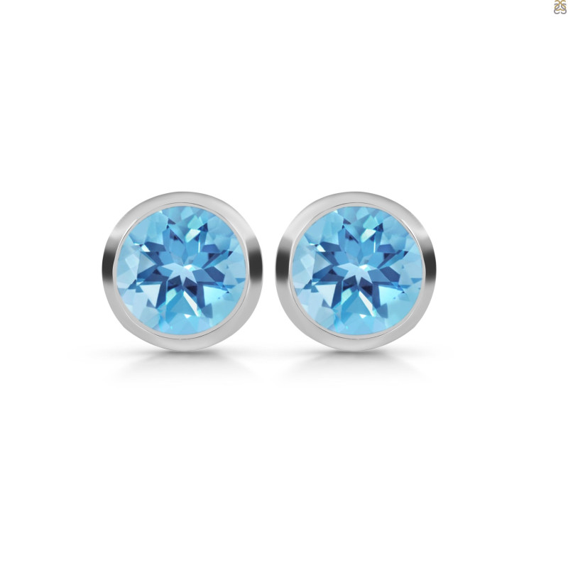 Blue Topaz Stud Earring BTZ-RDE-1243.