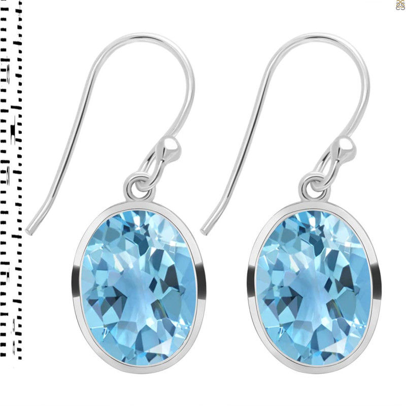 Blue Topaz Earring BTZ-RDE-1246.