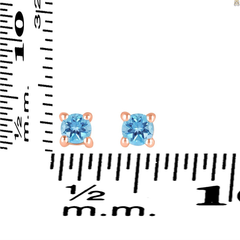 Blue Topaz Stud Earring BTZ-RDE-1296.