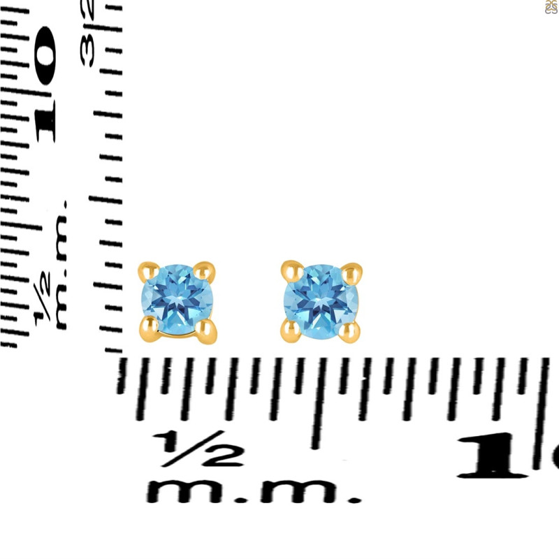 Blue Topaz Stud Earring BTZ-RDE-1296.