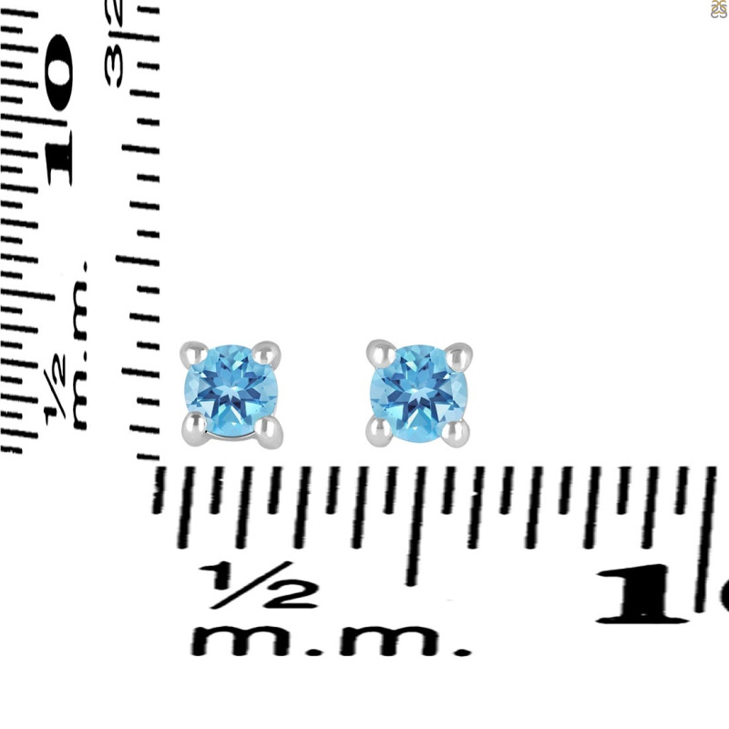 Blue Topaz Stud Earring BTZ-RDE-1296.