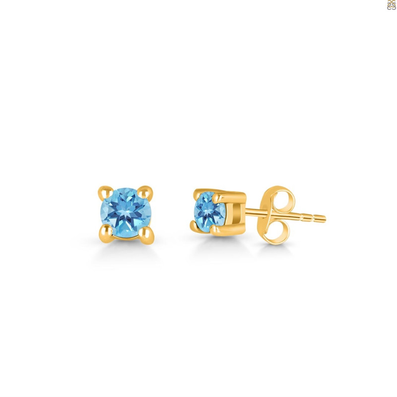 Blue Topaz Stud Earring BTZ-RDE-1296.