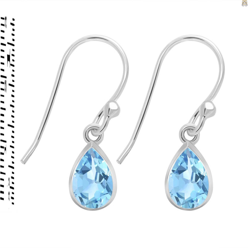 Blue Topaz Earring BTZ-RDE-1317.