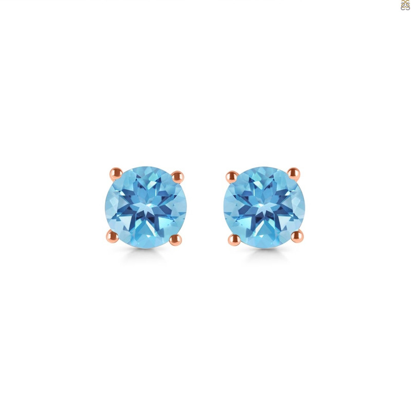 Blue Topaz Stud Earring BTZ-RDE-1349.