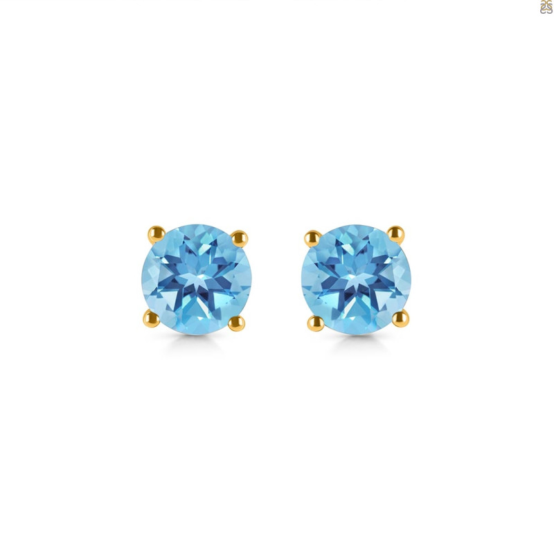 Blue Topaz Stud Earring BTZ-RDE-1349.