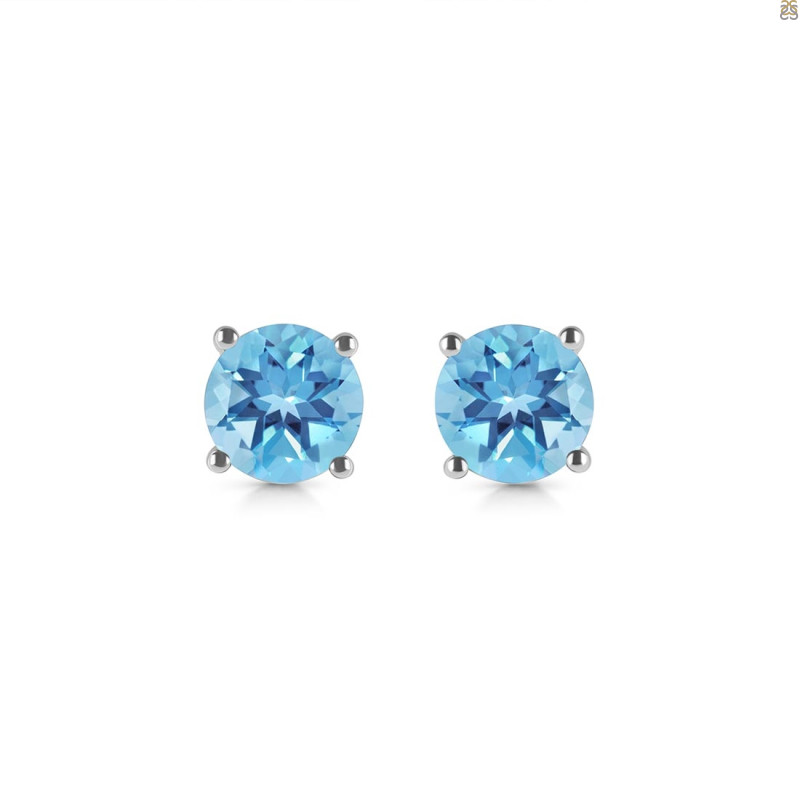 Blue Topaz Stud Earring BTZ-RDE-1349.