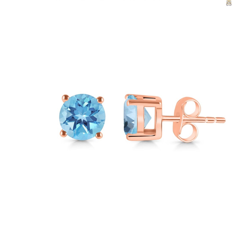 Blue Topaz Stud Earring BTZ-RDE-1349.
