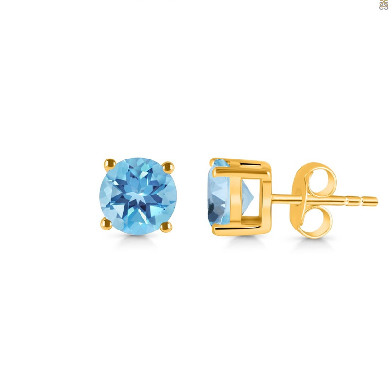 Blue Topaz Stud Earring BTZ-RDE-1349.