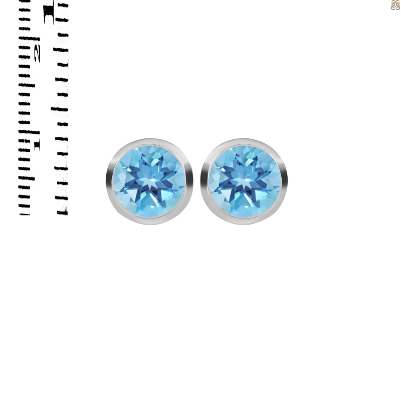 Blue Topaz Stud Earring BTZ-RDE-1375.