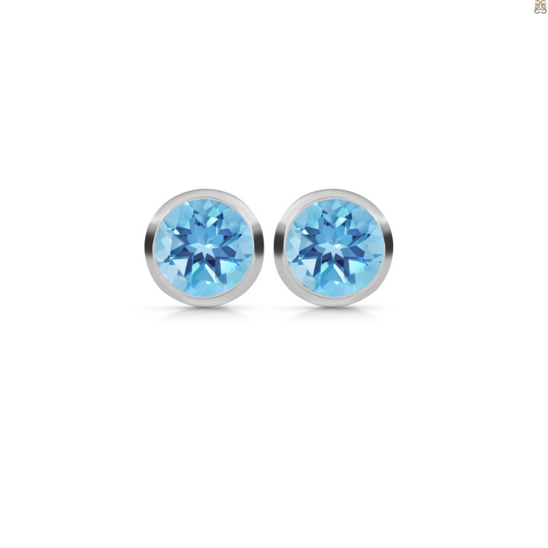 Blue Topaz Stud Earring BTZ-RDE-1375.