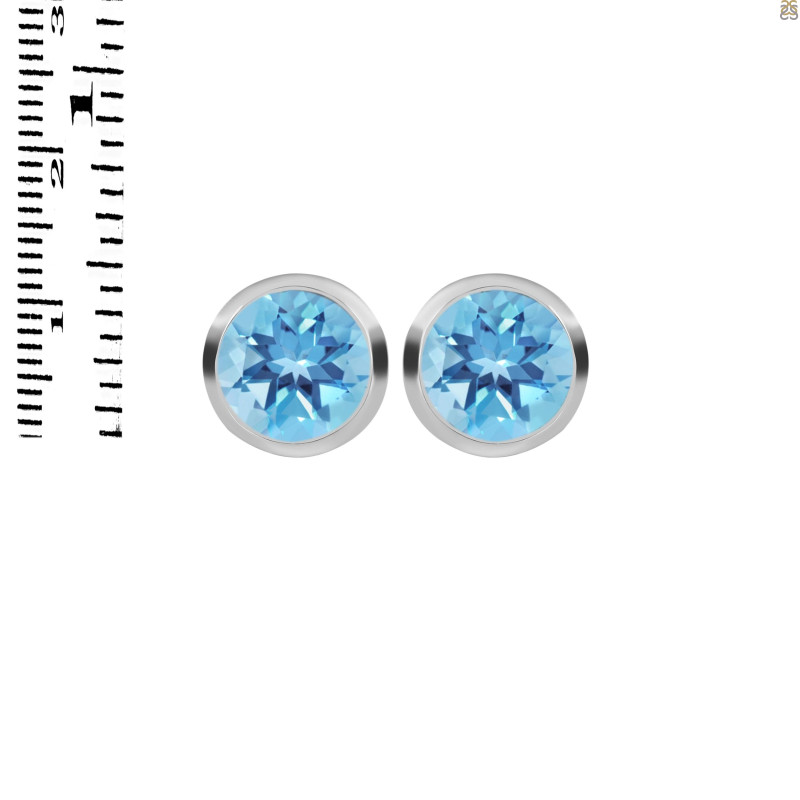 Blue Topaz Stud Earring BTZ-RDE-1426.