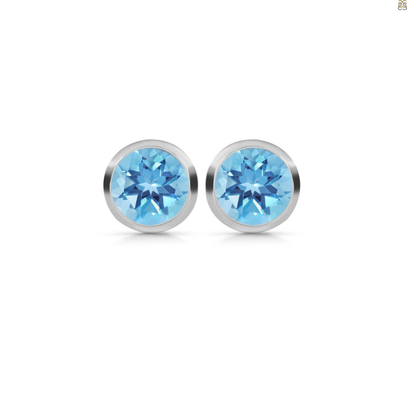 Blue Topaz Stud Earring BTZ-RDE-1426.
