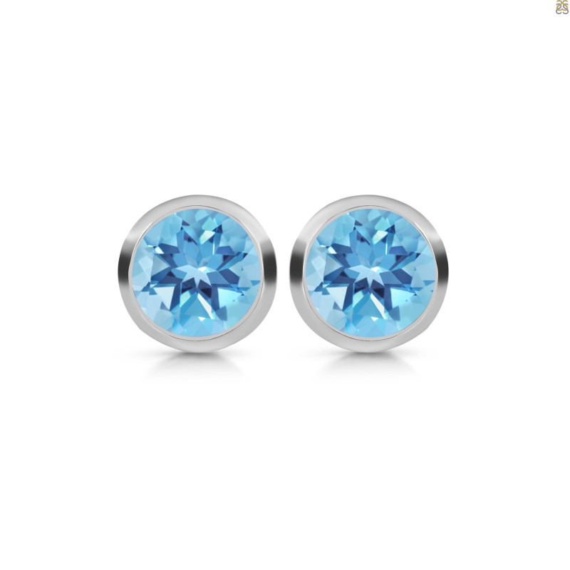 Blue Topaz Stud Earring BTZ-RDE-1244.