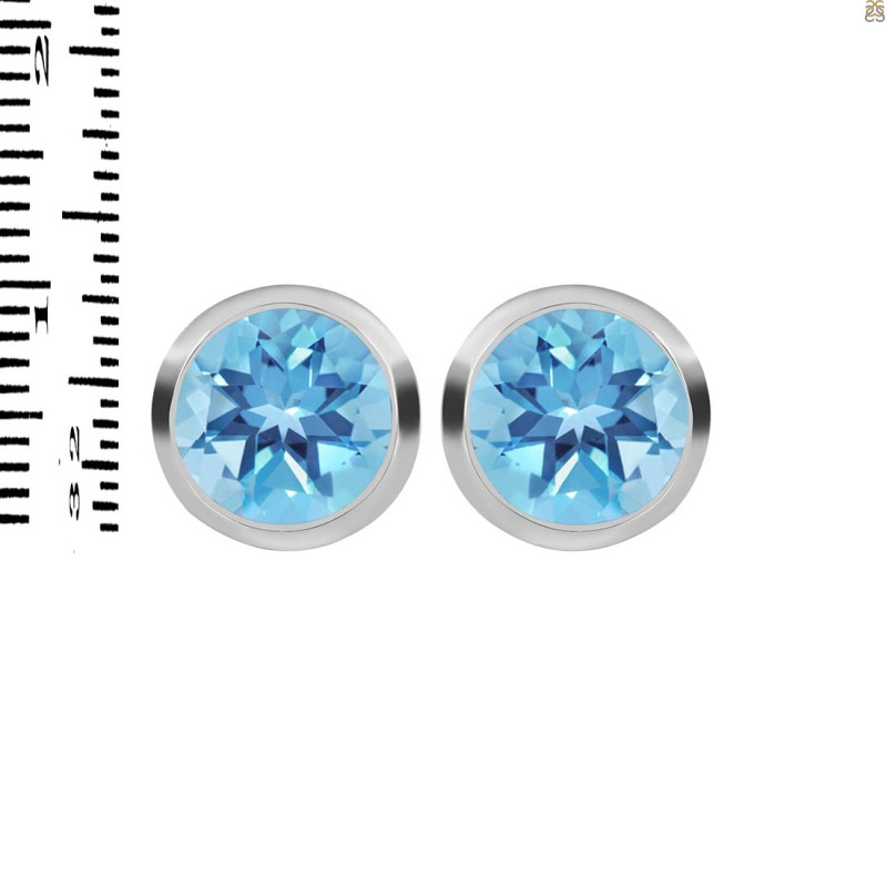 Blue Topaz Stud Earring BTZ-RDE-1434.