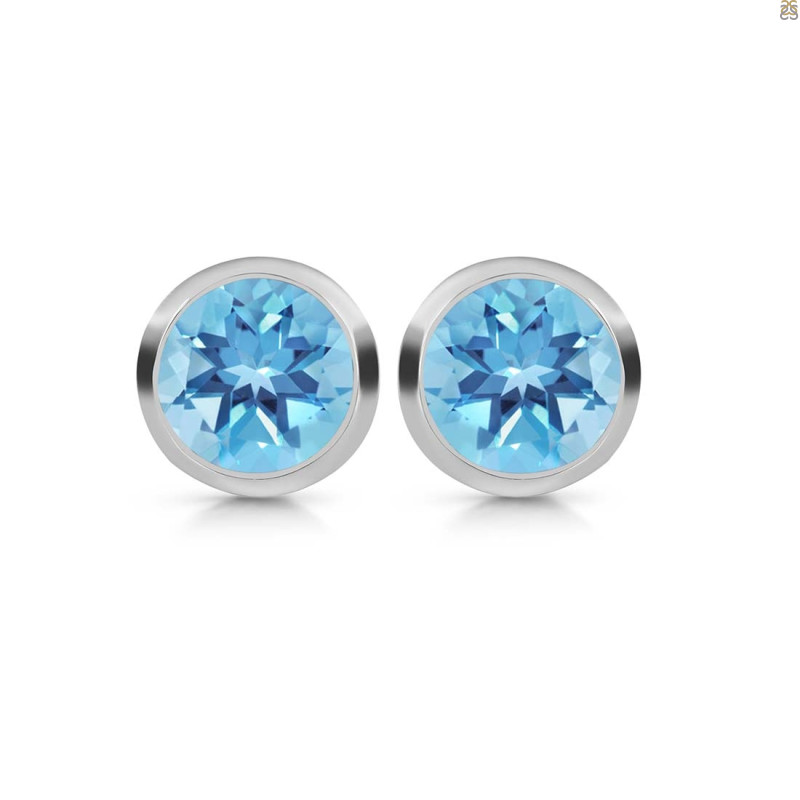 Blue Topaz Stud Earring BTZ-RDE-1434.