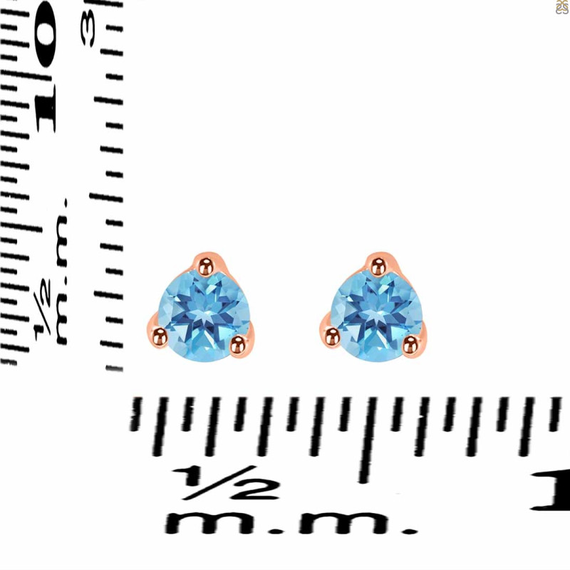 Blue Topaz Stud Earring BTZ-RDE-1517.