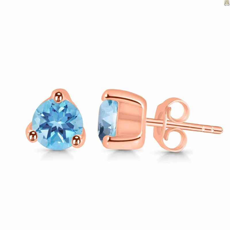 Blue Topaz Stud Earring BTZ-RDE-1517.