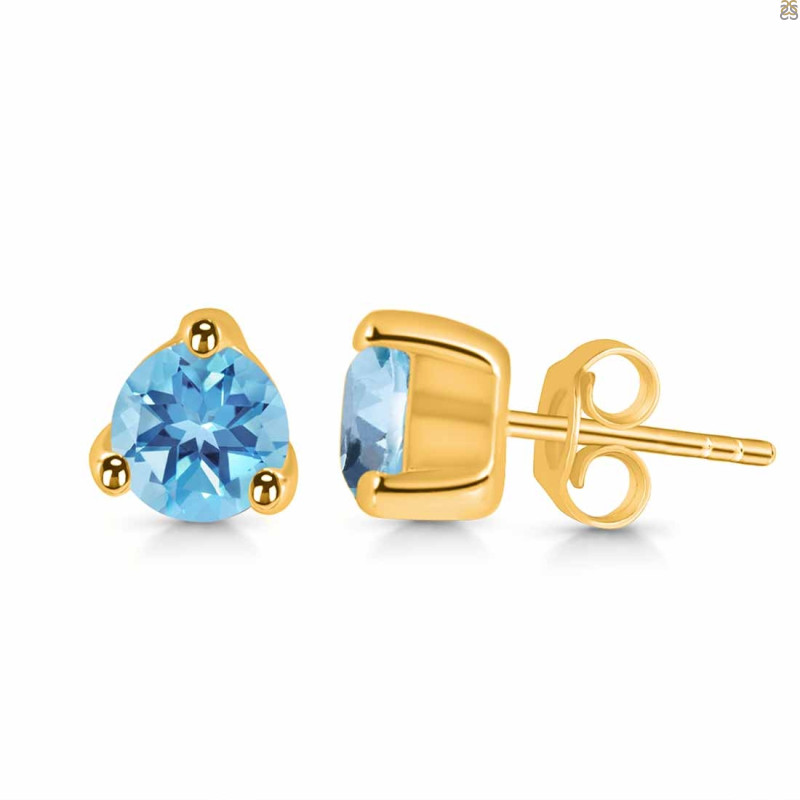 Blue Topaz Stud Earring BTZ-RDE-1517.