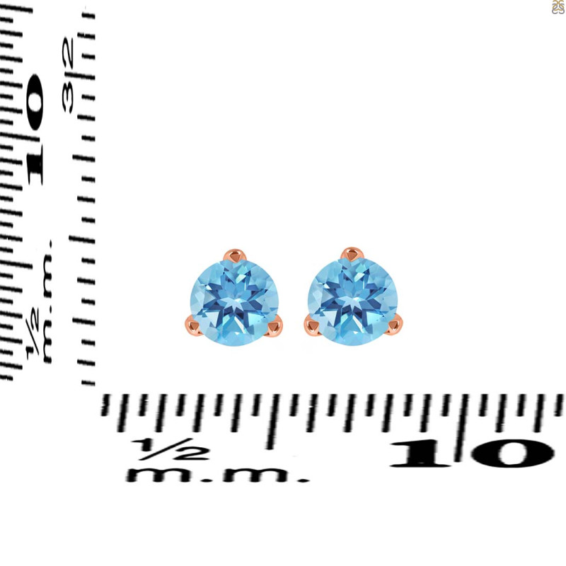 Blue Topaz Stud Earring BTZ-RDE-1564.