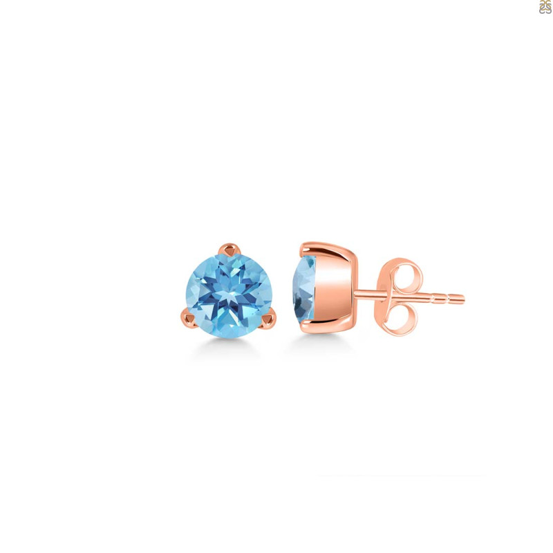 Blue Topaz Stud Earring BTZ-RDE-1564.