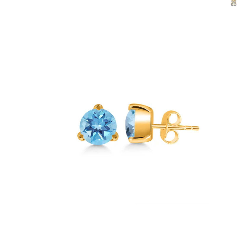 Blue Topaz Stud Earring BTZ-RDE-1564.