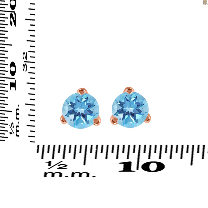 Blue Topaz Stud Earring BTZ-RDE-1566.