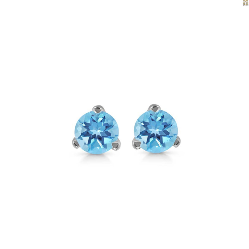 Blue Topaz Stud Earring BTZ-RDE-1566.