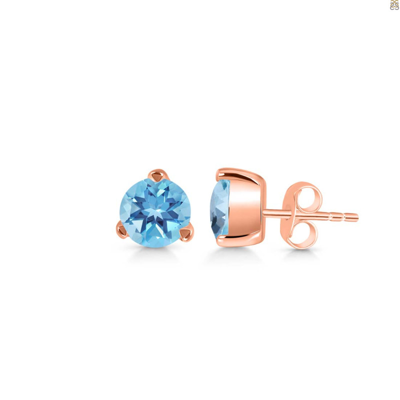 Blue Topaz Stud Earring BTZ-RDE-1566.