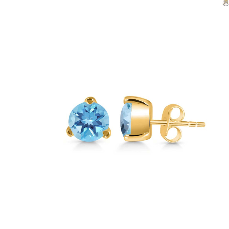 Blue Topaz Stud Earring BTZ-RDE-1566.