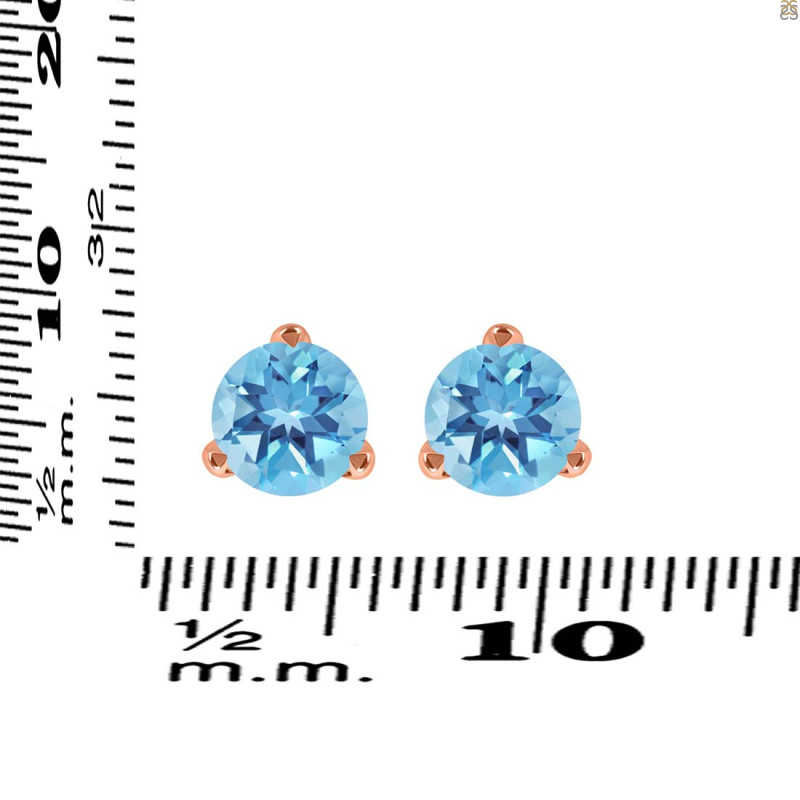 Blue Topaz Stud Earring BTZ-RDE-1567.