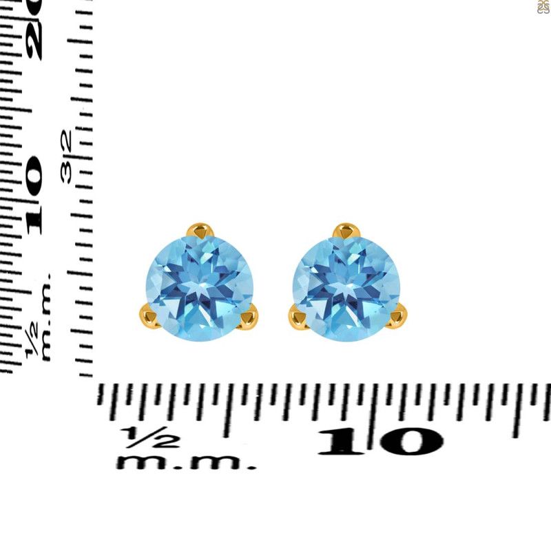 Blue Topaz Stud Earring BTZ-RDE-1567.