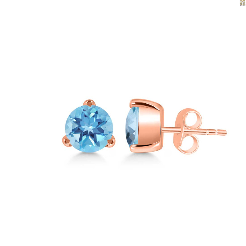 Blue Topaz Stud Earring BTZ-RDE-1567.