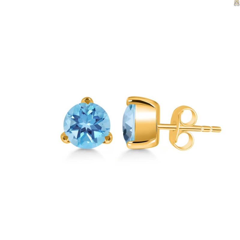 Blue Topaz Stud Earring BTZ-RDE-1567.