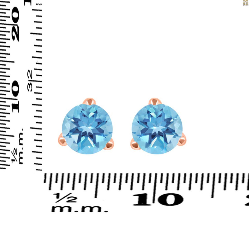 Blue Topaz Stud Earring BTZ-RDE-1568.
