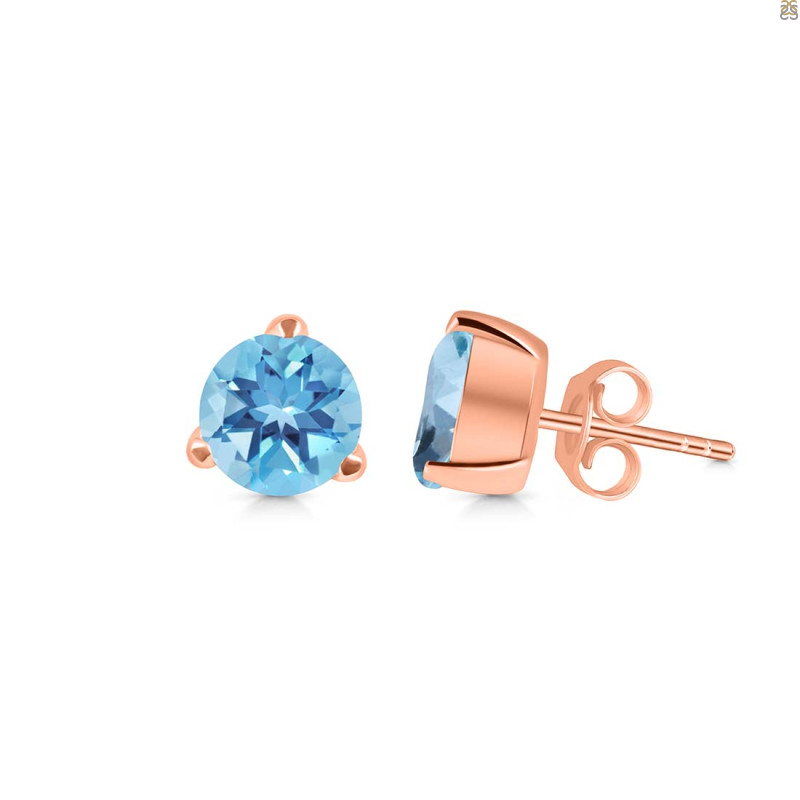 Blue Topaz Stud Earring BTZ-RDE-1568.