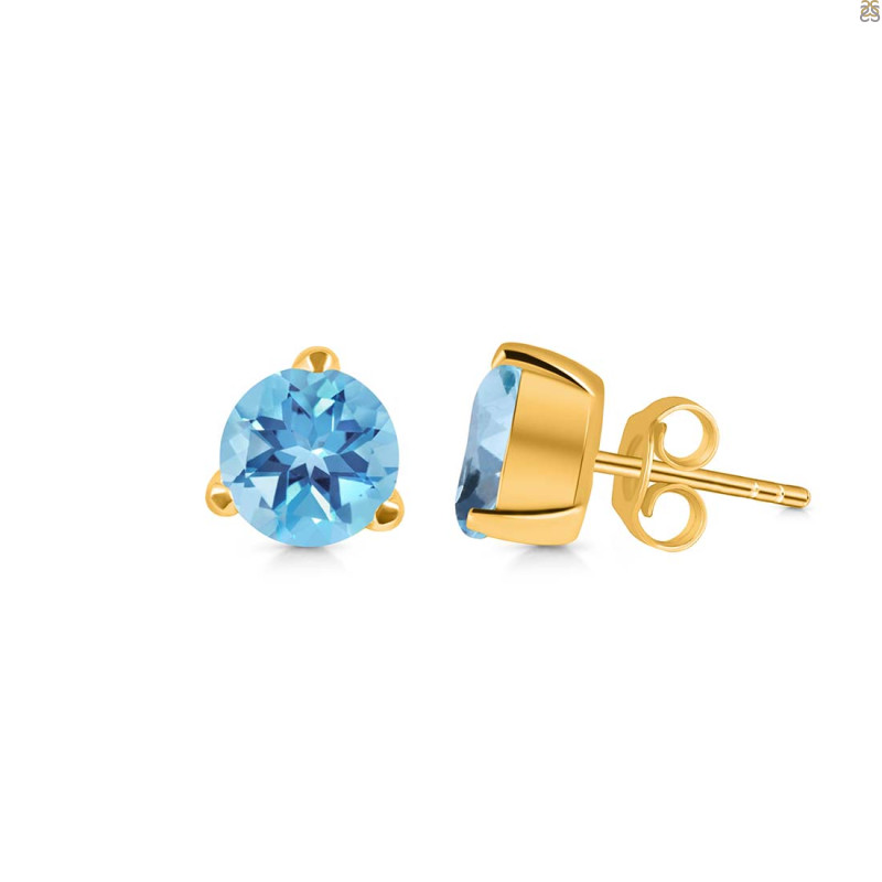 Blue Topaz Stud Earring BTZ-RDE-1568.