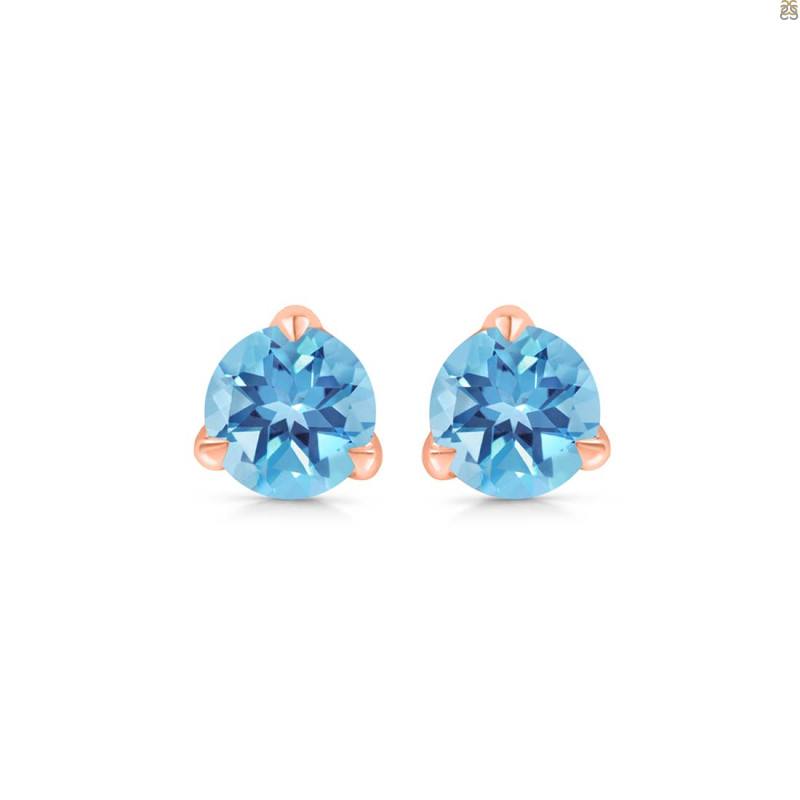 Blue Topaz Stud Earring BTZ-RDE-1569.
