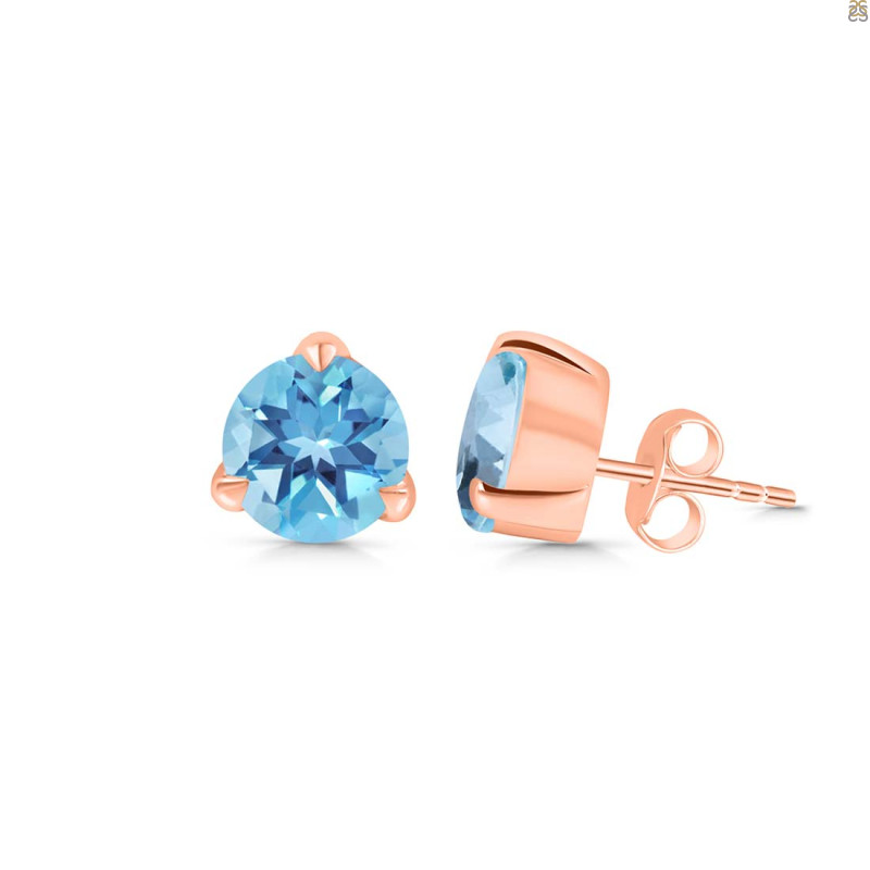 Blue Topaz Stud Earring BTZ-RDE-1569.