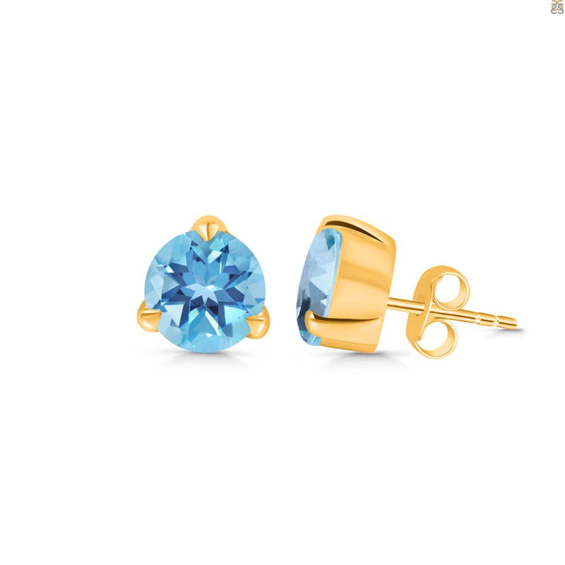Blue Topaz Stud Earring BTZ-RDE-1569.