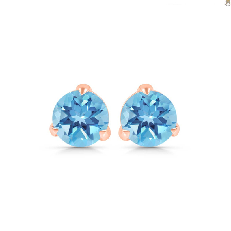 Blue Topaz Stud Earring BTZ-RDE-1570.