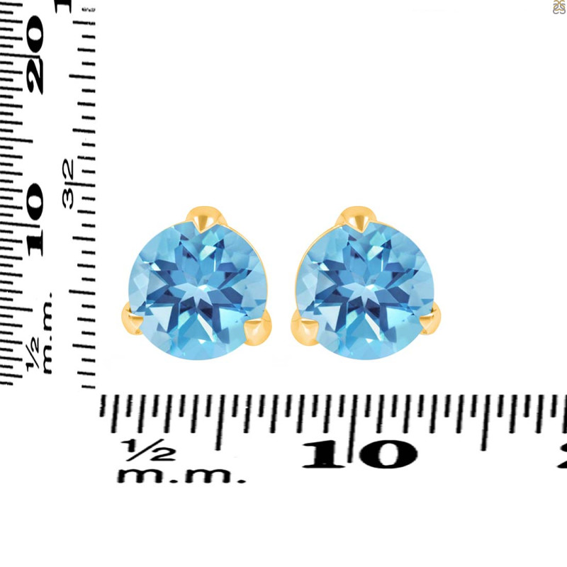 Blue Topaz Stud Earring BTZ-RDE-1570.