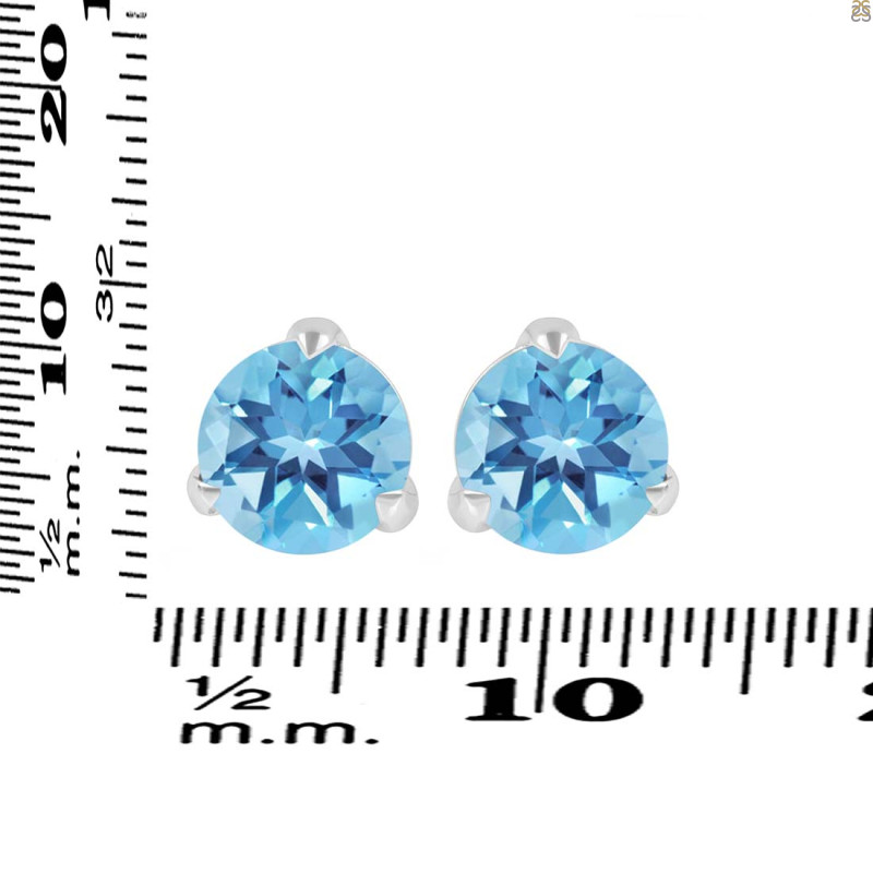Blue Topaz Stud Earring BTZ-RDE-1570.