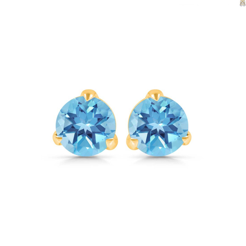 Blue Topaz Stud Earring BTZ-RDE-1570.